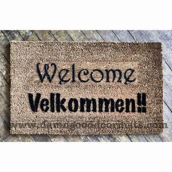 Velkommen!! It's Norwegian AND Danish for Welcome