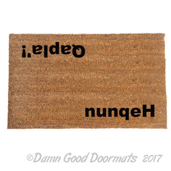Klingon hello goodbye nuneqeH Qapla'! star trek nerdlife nerdy doormat   nuqneH