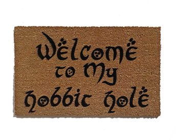 Welcome to MY Hobbit Hole JRR Tolkien nerd doormat
