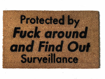 Protected by Fuck around and Find out Surveillance doormat