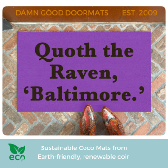 Superbowl  Baltimore Ravens Poe quote doormat