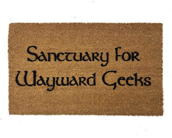 outdoor coir Sanctuary for Wayward Geeks doormat