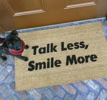 Hamilton Talk Less Smile More doormat aaron burr quote lin manuel