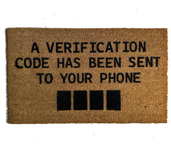 A Verification code has been sent to your phone coir doormat
