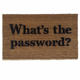 What's the password funny computer nerd door mat