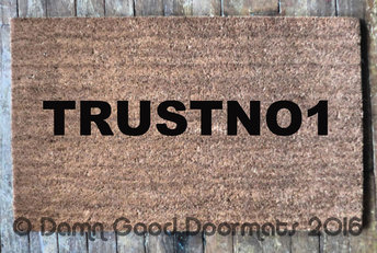 TRUSTNO1 xfiles doormat