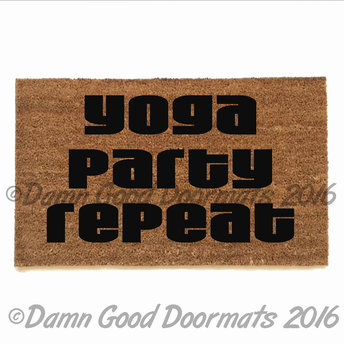 Yoga Party Repeat doormat