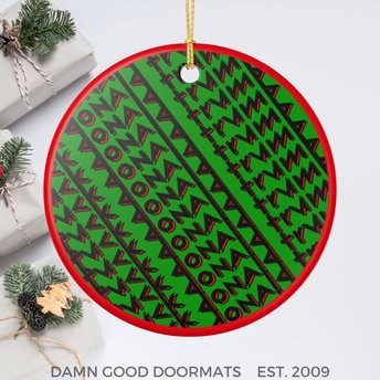 FDT Green Ceramic Ornament - Christmas Tree Decoration