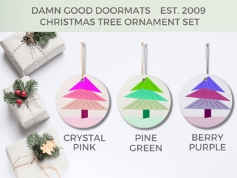 Cute 60s Trees Ornament | Damn Good Doormats