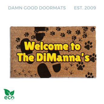Custom Name personalized Zoo prints doormat