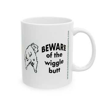 Beware of the Wiggle Butt Australian Shepherd Mug | Ceramic Coffee Cup
