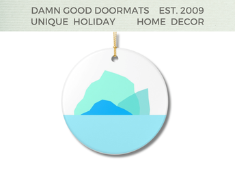 Modern Minimalist Iceberg Christmas Tree Ornament Decoration | Damn Good Doormats