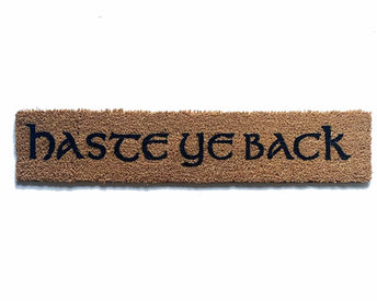 DELUXE Hand-Painted SKINNY Doormat | Haste Ye Back doormat | Damn Good Doormats