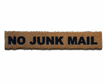 DELUXE Hand-Painted SKINNY Doormat | NO Junk Mail rude Go Away doormat | Damn Good Doormats