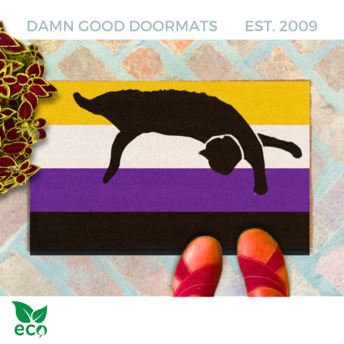 Non-Binary Flag LGBTQ Pride doormat