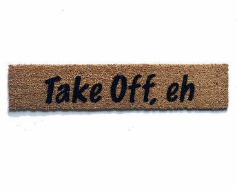 DELUXE Hand-Painted SKINNY Doormat | Take off, eh funn rude Go Away doormat | Damn Good Doormats